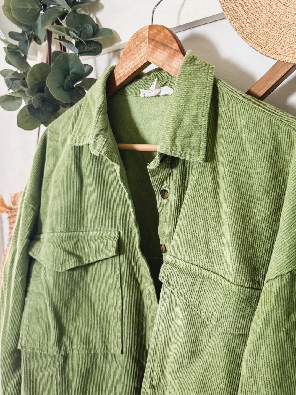 12th Tribe Green Corduroy Utility Jacket